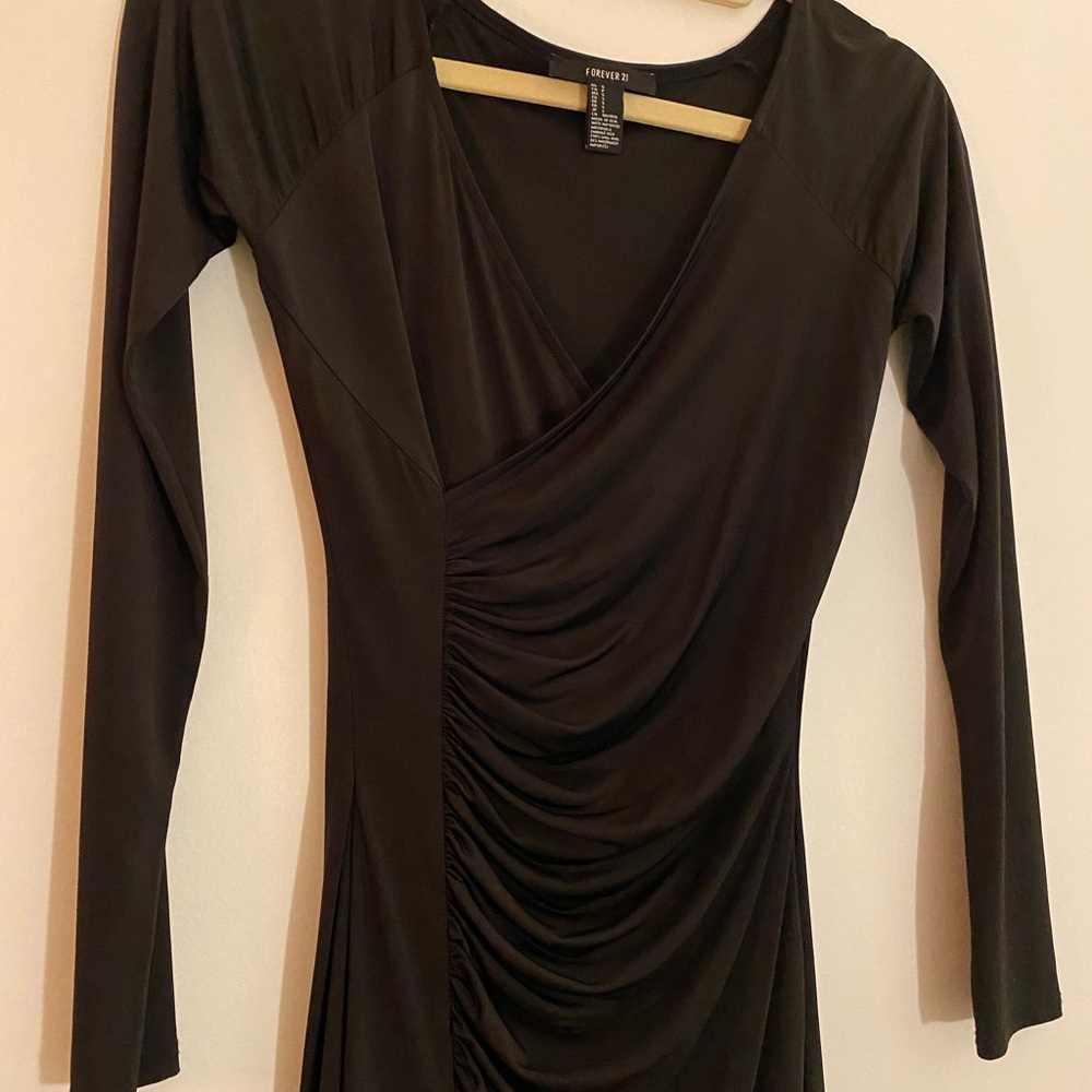 Forever 21 Black Long Sleeve Dress - Picture 3 of 6